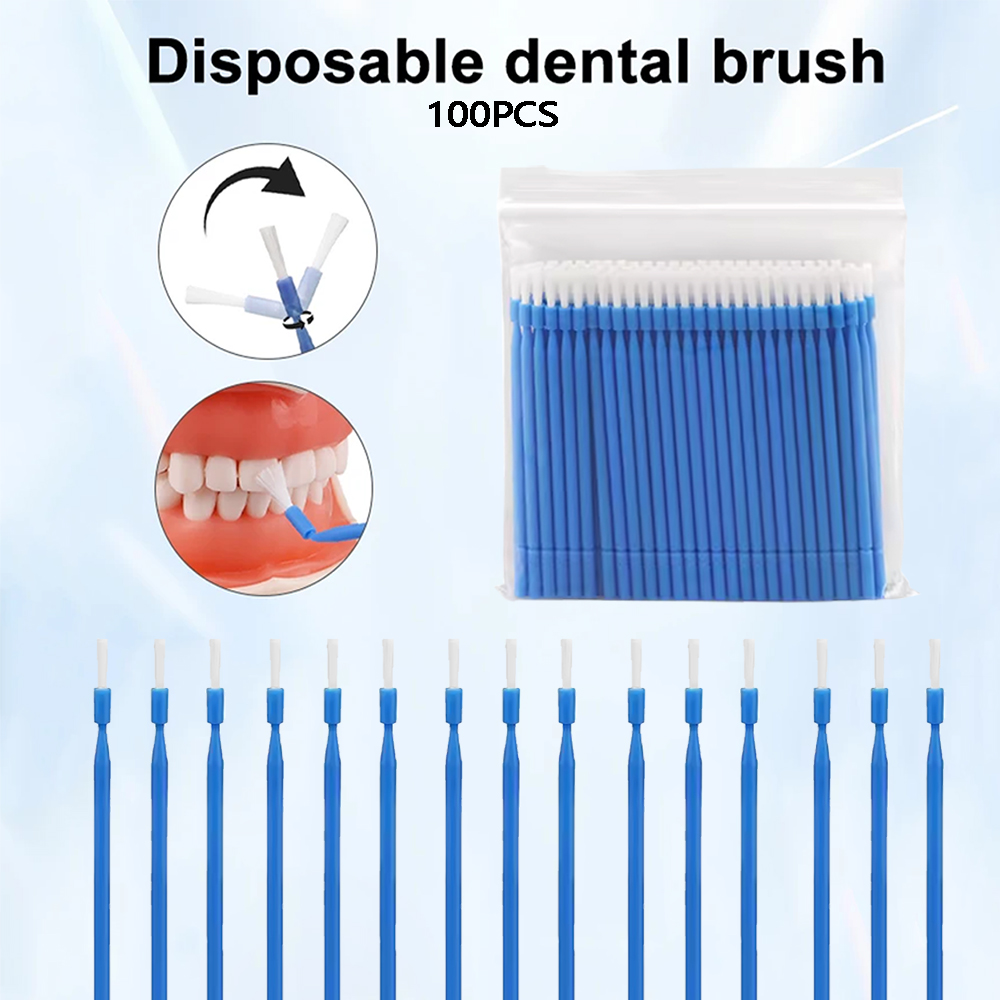 Teeth Whitening Home - 100 шт. одноразовых гибких микрощеток-аппликаторов с