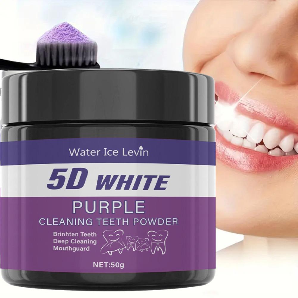 5D Белый Фиолетовый Порошок дл – обзор и цена Teeth Whitening Powder