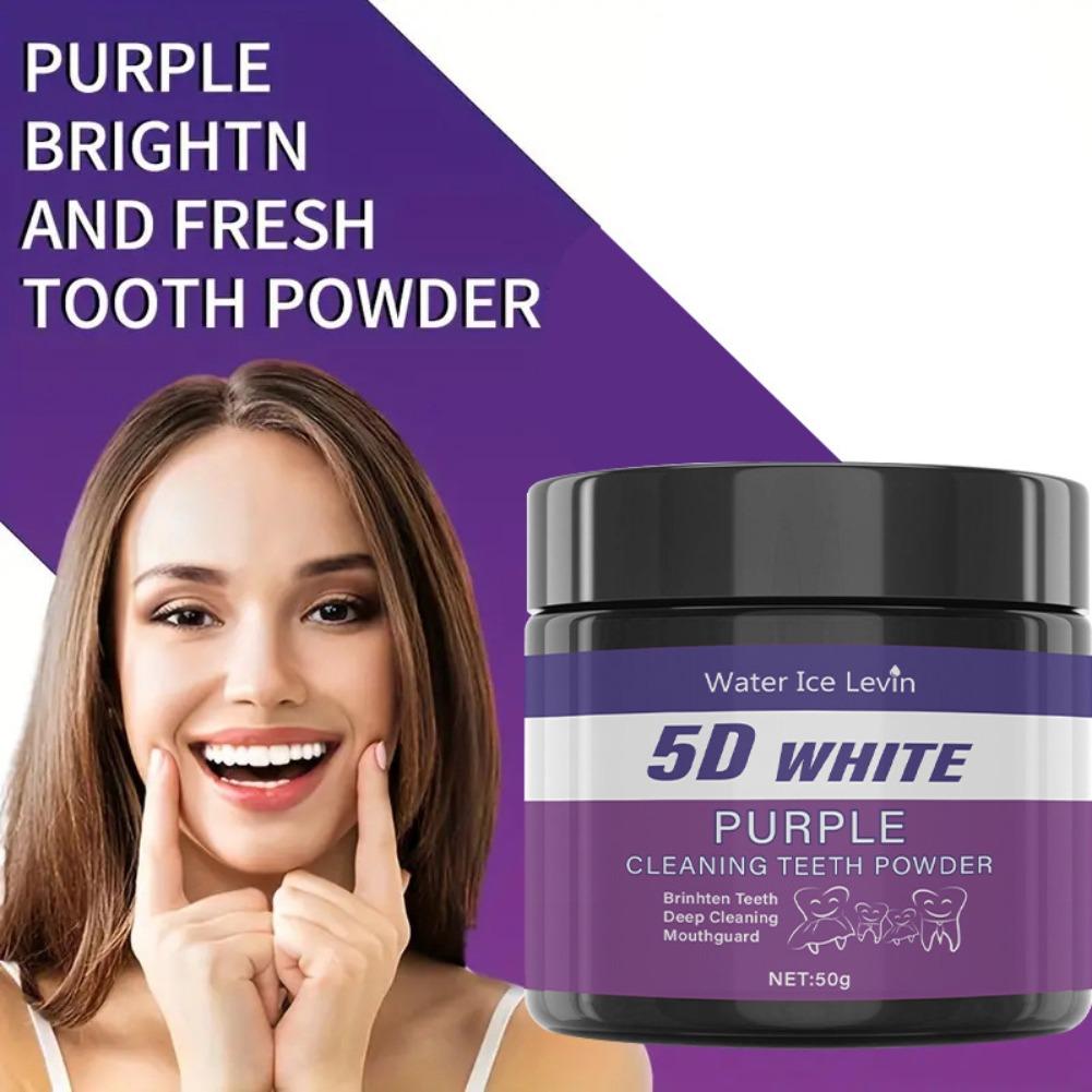 5D Белый Фиолетовый Порошок дл – обзор и цена Teeth Whitening Powder